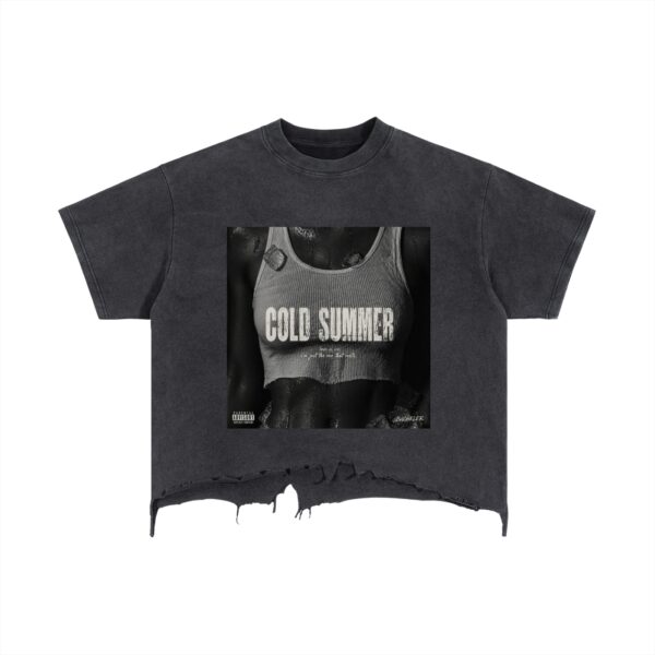 Vintage Wash Boxy Distressed Hem T-Shirt