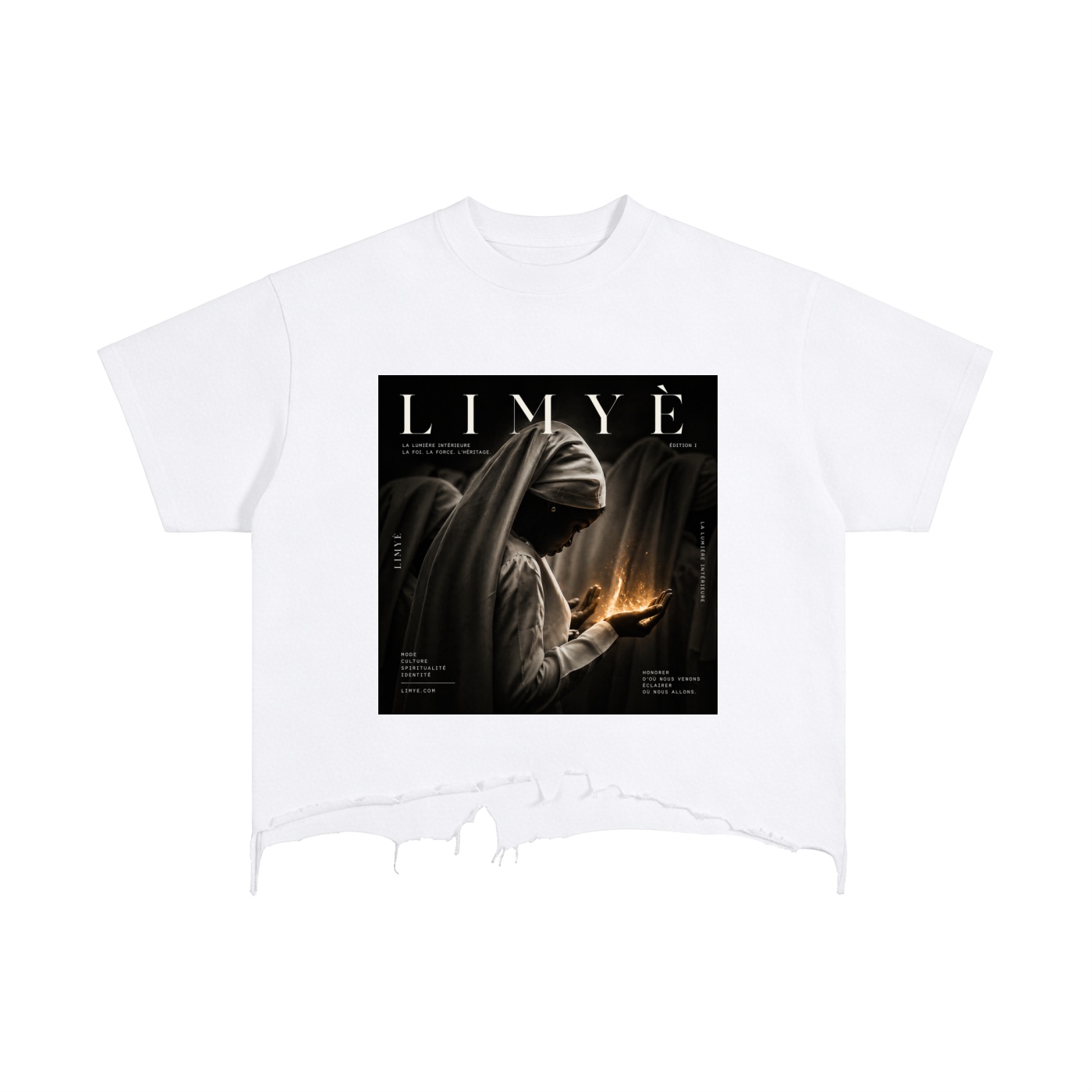 https://ajmall-vc-public-bucket.oss-us-west-1.aliyuncs.com/hugepod/material/custom_printing/434fcbd3c5a74fdbba4e430a45393fc1.png Vintage Wash Boxy Distressed Hem T-Shirt - Image 1