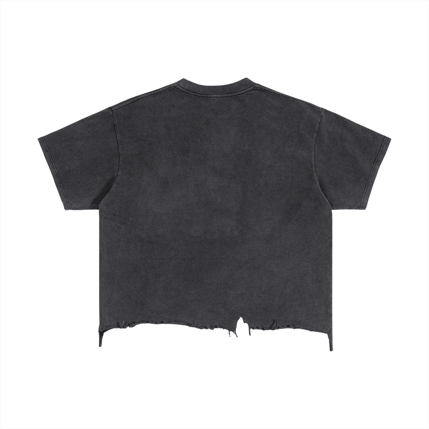 https://ajmall-vc-public-bucket.oss-us-west-1.aliyuncs.com/hugepod/material/custom_printing/942fc49cfd264f1ea13efe401958f08d.png Vintage Wash Boxy Distressed Hem T-Shirt - Image 2